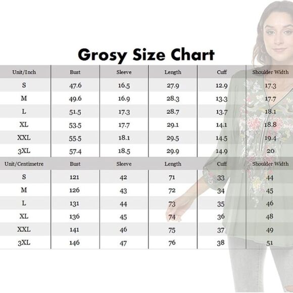 Grosy Loose Fit Floral Embroidered Boho top NWT color black size L V Neck zipper - Picture 6 of 10